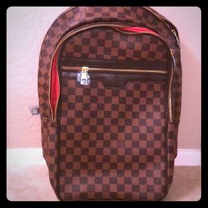 Brown checkered backpack ❗️Price reflects auth❗️